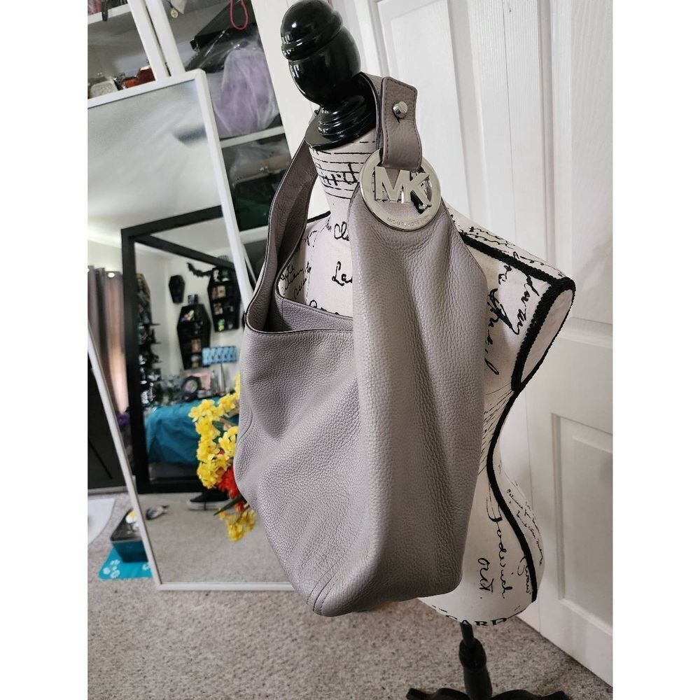 Michael Kors Gray Leather Purse - Picture 2 of 10
